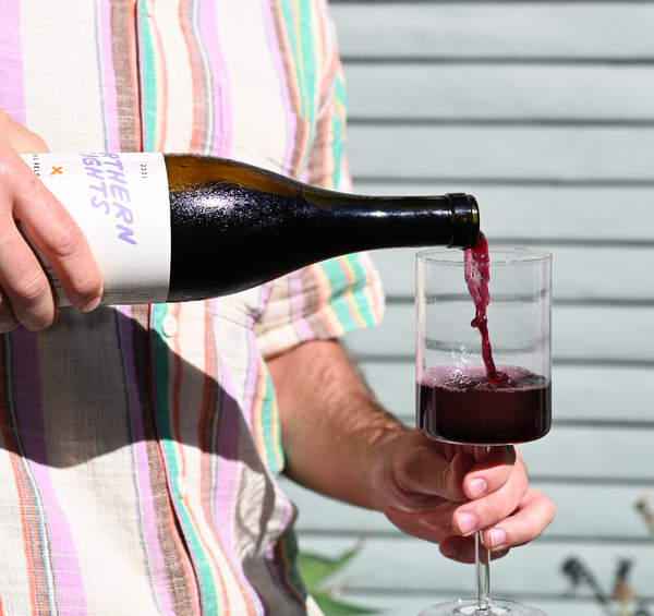 Catch & Release Natural Wine handmade in California consumer image pouring 2021 Northern Lights Syrah