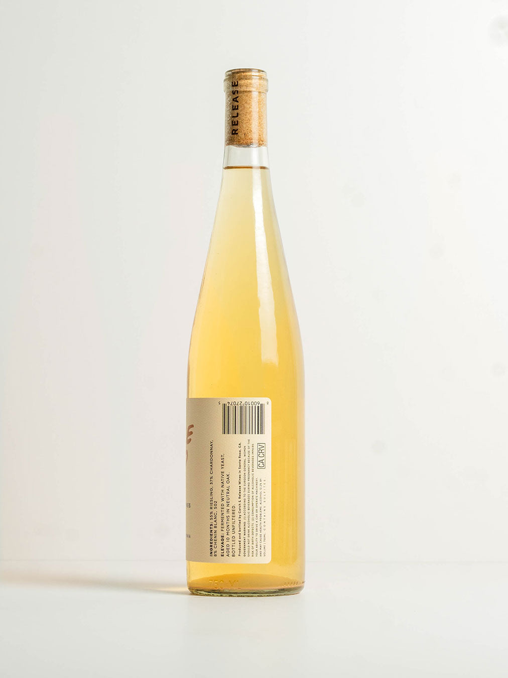 Catch & Release California Natural Wine skin-contact Riesling 2023 Middle Child bottle shot back