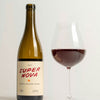 Catch & Release California Natural Wine Supernova Gamay bottle shot with poured glass next to it