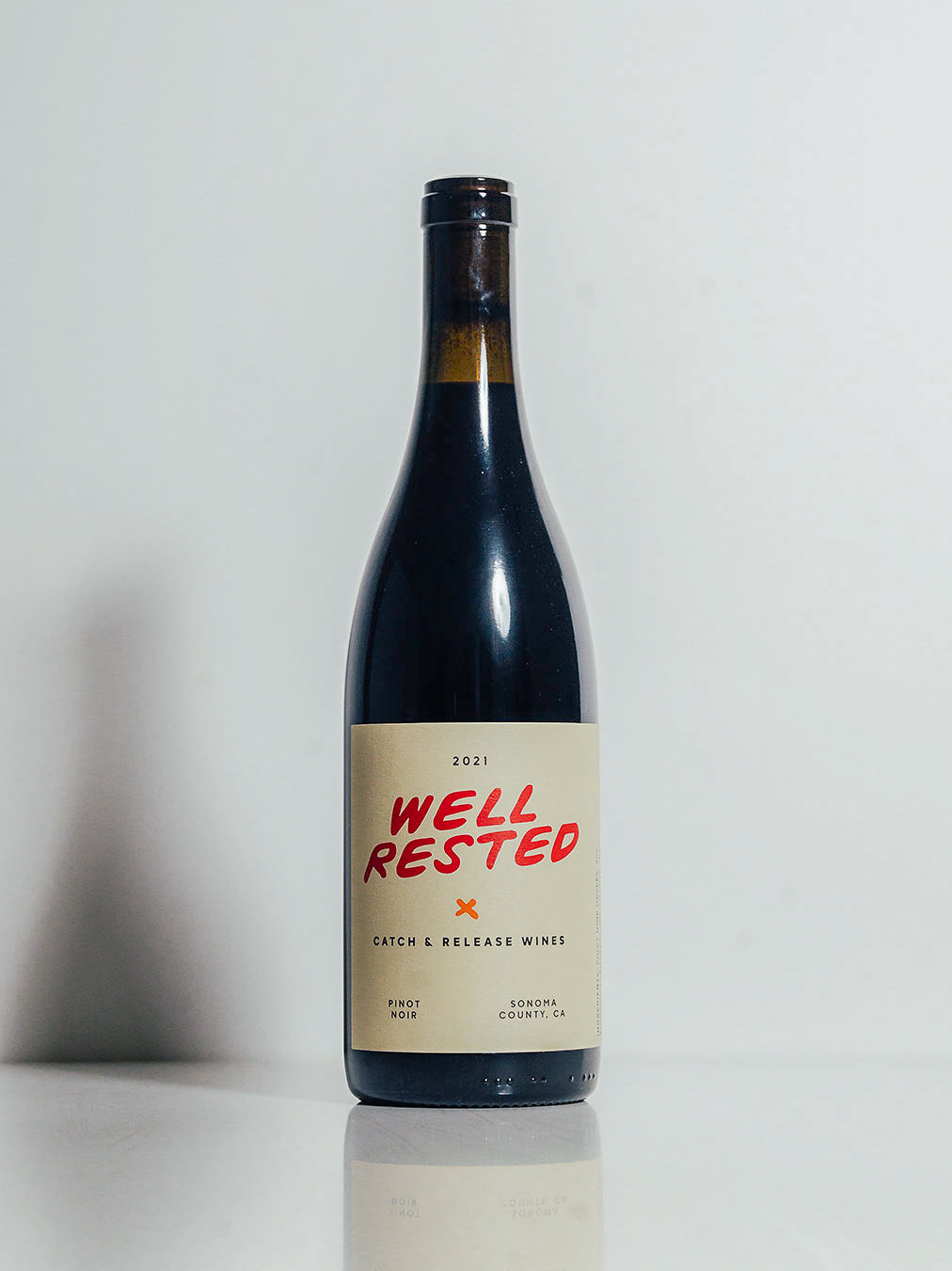 Catch & Release Wines 2021 Well Rested Pinot Noir made from organic grapes.